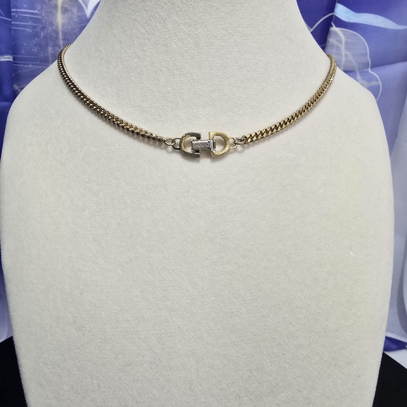 Authentic Christian Dior Gold Choker Necklace - Picture 1 of 5